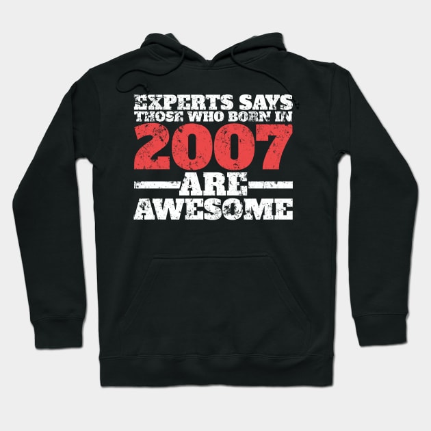11 Yrs. Experts Says Born in 2007 are Awesome Birthday Hoodie by Freid